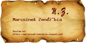 Marcsinek Zenóbia névjegykártya